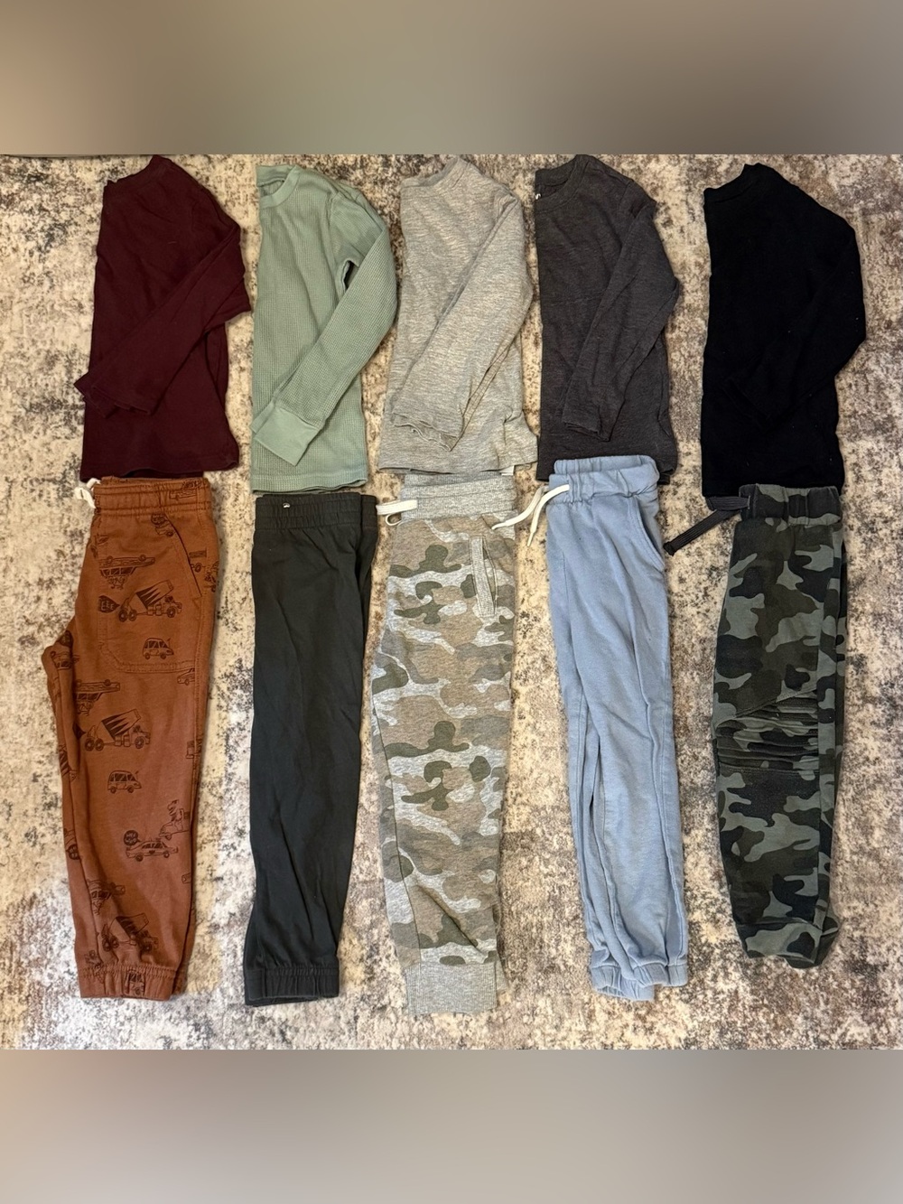 Bundle set of five toddler boy outfits